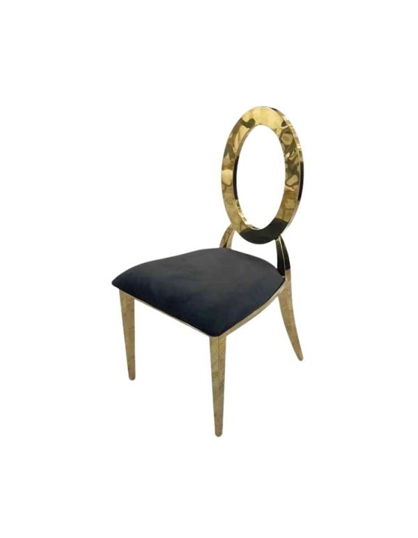 Ava Chair – Black + Gold