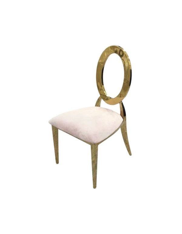 Ava Chair – Blush + Gold