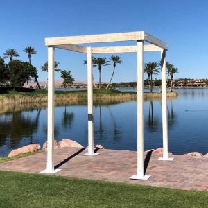Distressed White Cabana Arch