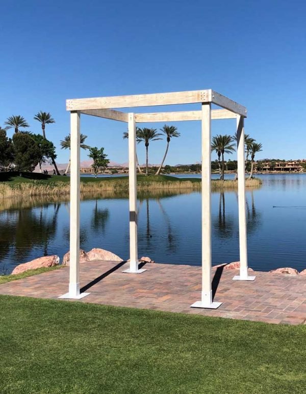 Distressed White Cabana Arch
