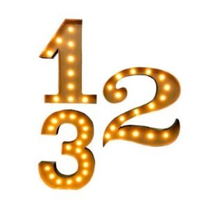 Gold Marquee Numbers