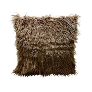 Mocha Fur Pillow – 18″x18″