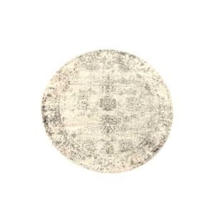 Round Antique Gray Rug – 5′