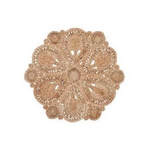 Round Flower Petal Jute Rug – 6.5′