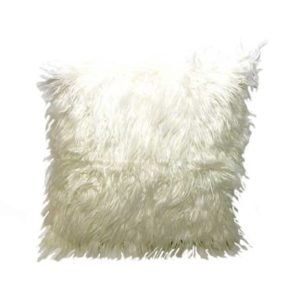 White Fur Pillow – 18″x18″