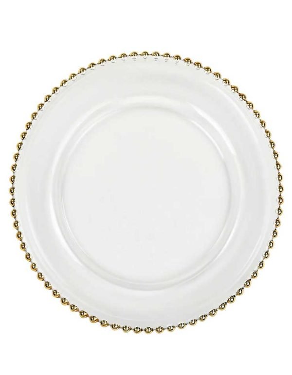 Gold Beaded Charger