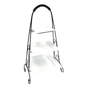 Plate Stand & Plates (Black)