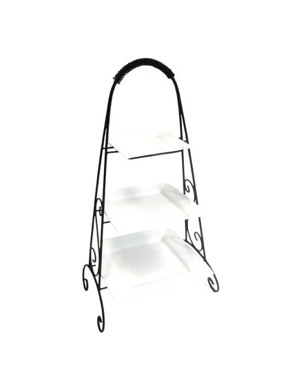 Plate Stand & Plates (Black)
