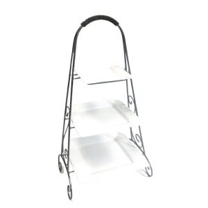 Plate Stand & Plates (Silvertone)