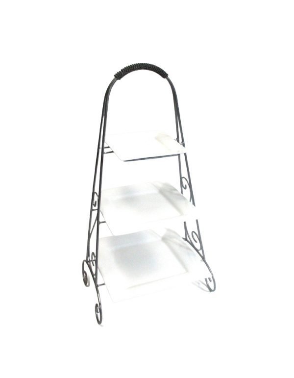 Plate Stand & Plates (Silvertone)