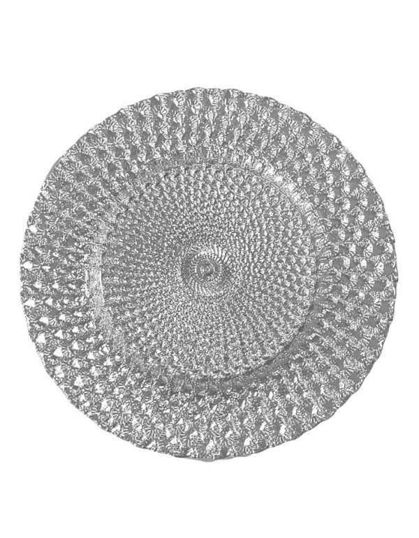 Silver Peacock Charger